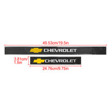 Load image into Gallery viewer, Brand New 4PCS Universal Chevrolet Real Carbon Fiber Black Car Door Scuff Sill Cover Panel Step Protector