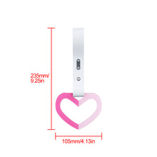 Load image into Gallery viewer, Brand New Double Color Heart Love Dark Pink JDM TSURIKAWA Ring Subway Train Bus Handle White Strap Charm Drift