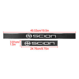 Brand New 4PCS Universal Scion Real Carbon Fiber Black Car Door Scuff Sill Cover Panel Step Protector