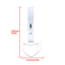 Load image into Gallery viewer, Brand New Devil Love Heart White JDM TSURIKAWA Ring Subway Train Bus Handle White Strap Charm Drift