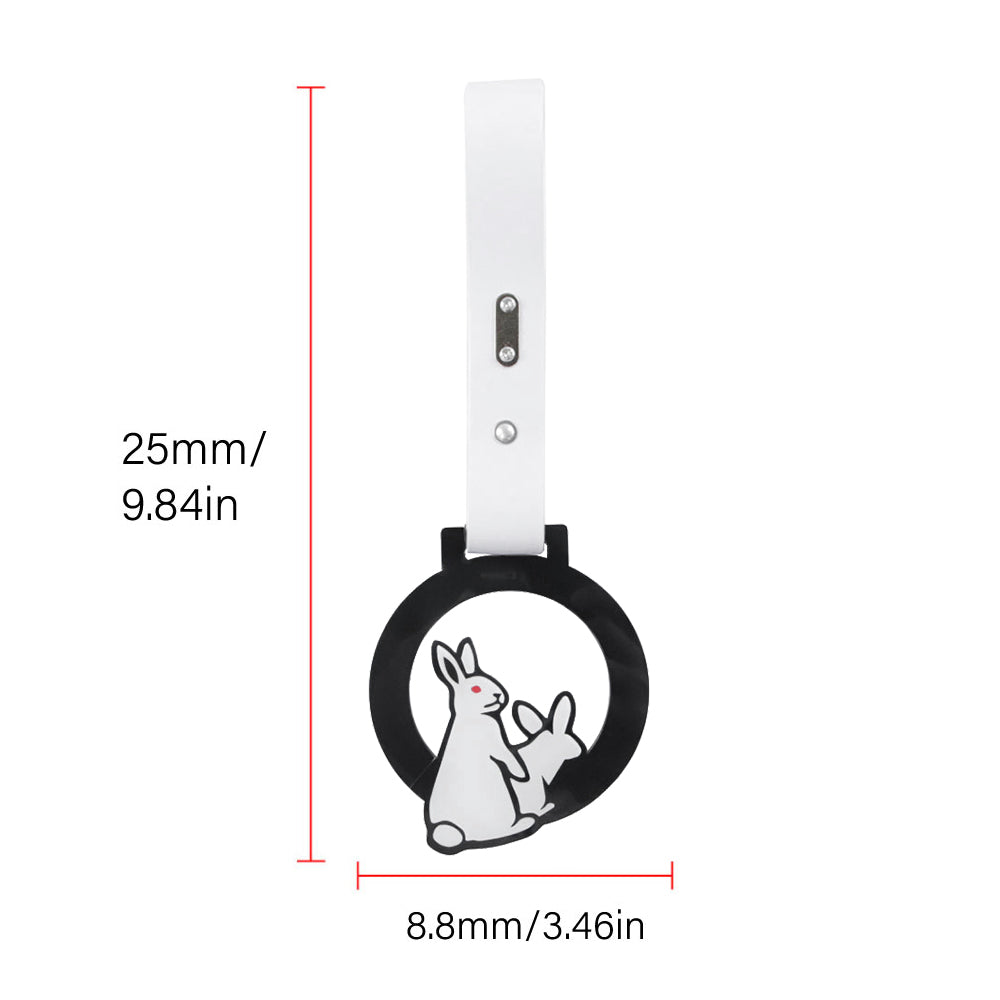 Brand New Rabbit Bunny JDM TSURIKAWA Ring Subway Train Bus White Handle Strap Charm Drift