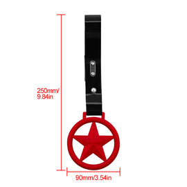 Brand New Round Star Red JDM TSURIKAWA Ring Subway Train Bus Handle Black Strap Charm Drift