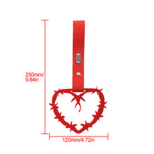 Load image into Gallery viewer, Brand New Barbed Wire Heart Red JDM TSURIKAWA Ring Subway Train Bus Handle Red Strap Charm Drift