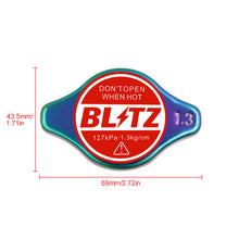 Load image into Gallery viewer, Brand New JDM 1.3bar 9mm Blitz Racing Neo Chrome Racing Cap High Pressure Radiator Cap For Universal