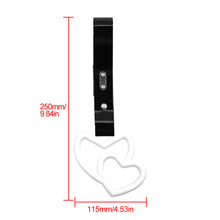 Load image into Gallery viewer, Brand New Double Love Heart White JDM TSURIKAWA Ring Subway Train Bus Handle Black Strap Charm Drift