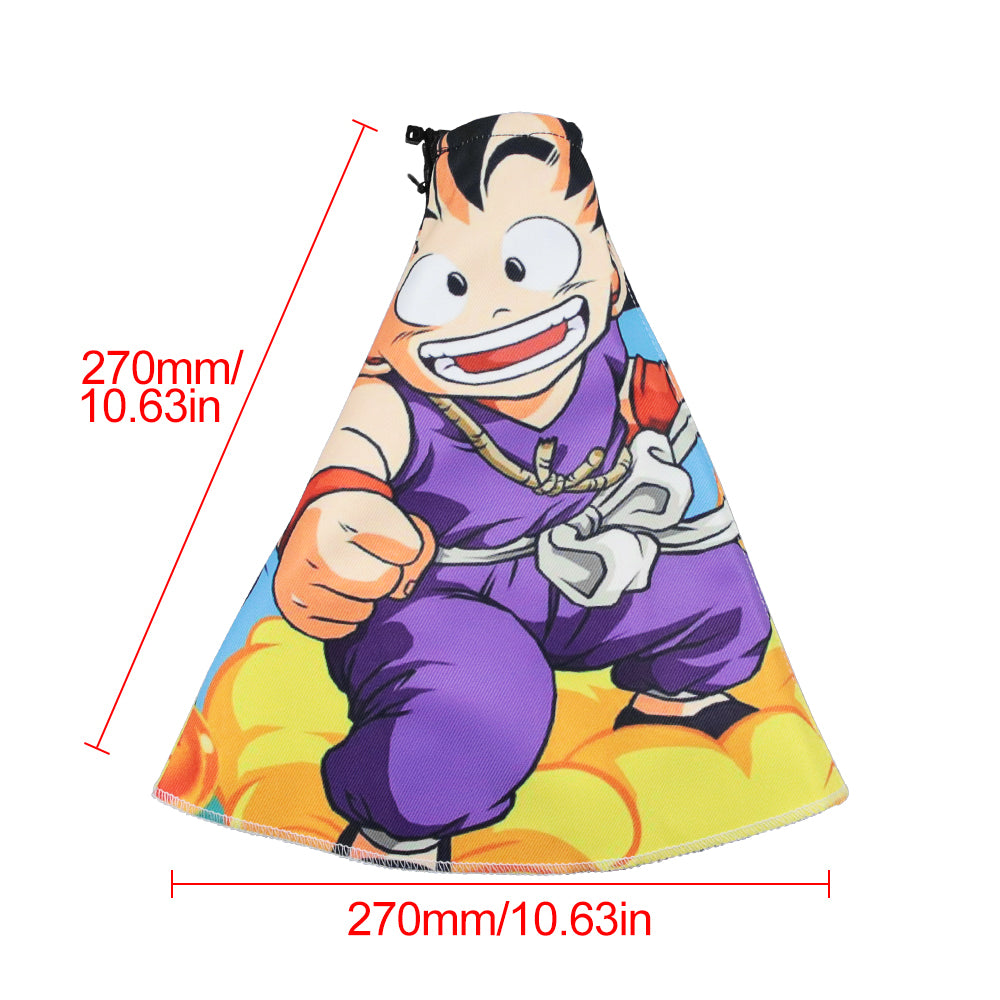 Brand New Universal Dragon Ball Z Kid Goku Style Black Stitch Fabric Gear Manual Shifter Shift Knob Boot