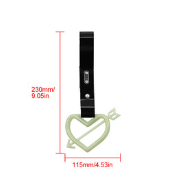 Brand New Arrow Heart Love Glow in Dark Green JDM TSURIKAWA Ring Subway Train Bus Handle Black Strap Charm Drift