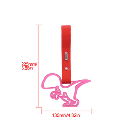 Brand New Dinosaur Pink JDM TSURIKAWA Ring Subway Train Bus Handle Red Strap Charm Drift