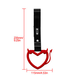 Brand New Devil Love Heart Red JDM TSURIKAWA Ring Subway Train Bus Handle Black Strap Charm Drift