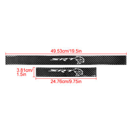 Brand New 4PCS Universal SRT Real Carbon Fiber Black Car Door Scuff Sill Cover Panel Step Protector