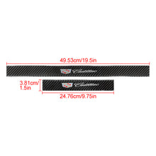 Load image into Gallery viewer, Brand New 4PCS Universal Cadillac Real Carbon Fiber Black Car Door Scuff Sill Cover Panel Step Protector