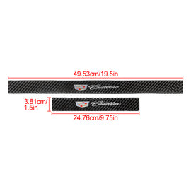 Brand New 4PCS Universal Cadillac Real Carbon Fiber Black Car Door Scuff Sill Cover Panel Step Protector