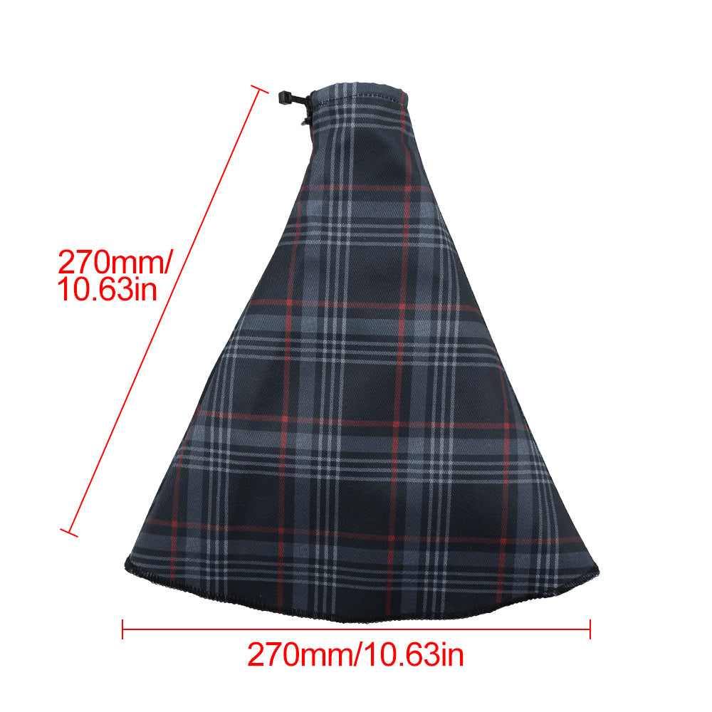 Brand New Universal Recaro Pattern Style Black Stitch Fabric Gear Manual Shifter Shift Knob Boot