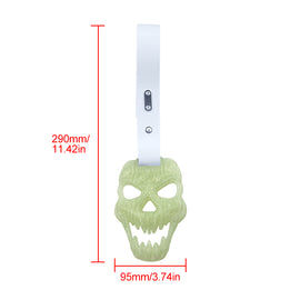 Brand New Skull Head Glow In Dark Green JDM TSURIKAWA Ring Subway Train Bus Handle White Strap Charm Drift