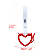 Load image into Gallery viewer, Brand New Devil Love Heart Red JDM TSURIKAWA Ring Subway Train Bus Handle White Strap Charm Drift