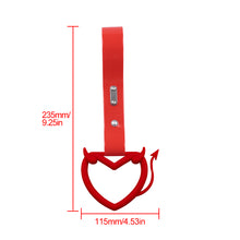 Load image into Gallery viewer, Brand New Devil Love Heart Red JDM TSURIKAWA Ring Subway Train Bus Handle Red Strap Charm Drift