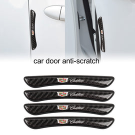 Brand New 4PCS Cadillac Real Carbon Fiber Anti Scratch Badge Car Door Handle Cover Trim