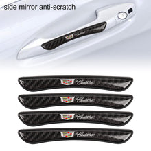 Load image into Gallery viewer, Brand New 4PCS Cadillac Real Carbon Fiber Anti Scratch Badge Car Door Handle Cover Trim