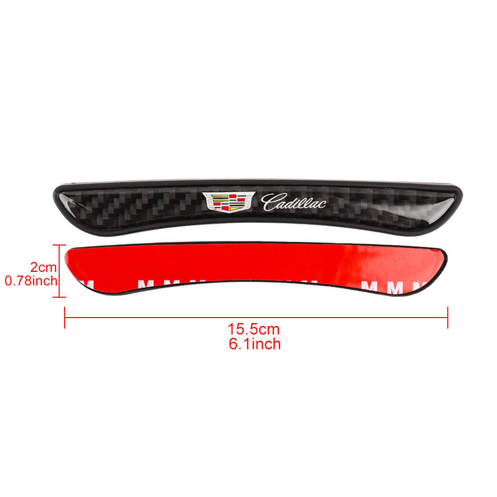 Brand New 4PCS Cadillac Real Carbon Fiber Anti Scratch Badge Car Door Handle Cover Trim