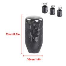 Load image into Gallery viewer, Brand New Universal V5 Forge Real Carbon Fiber Car Gear Stick Shift Knob For MT Manual M12 M10 M8