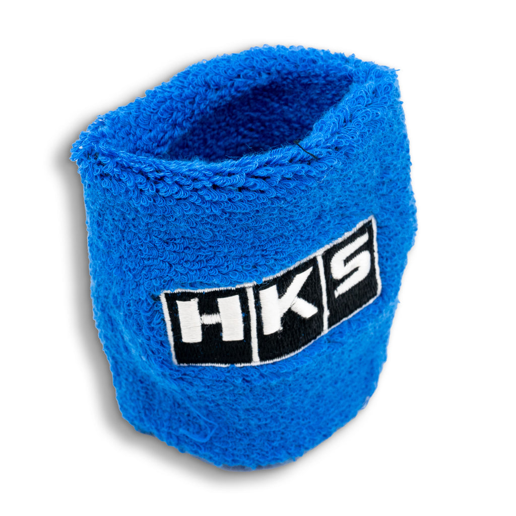 Brand New 2PCS Racing HKS Blue Car Reservoir Tank Oil Cover Sock Racing Tank Sock