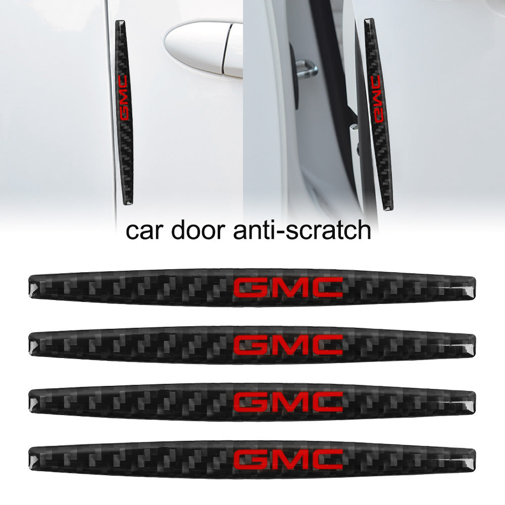 Brand New 4PCS GMC Real Carbon Fiber Anti Scratch Badge Car Door Handle Cover Trim