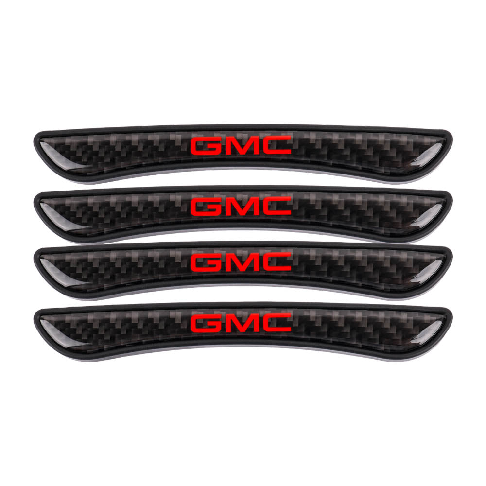 Brand New 4PCS GMC Real Carbon Fiber Anti Scratch Badge Car Door Handle Cover Trim