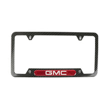 Load image into Gallery viewer, Brand New Universal 1PCS GMC Carbon Fiber Look Metal License Plate Frame