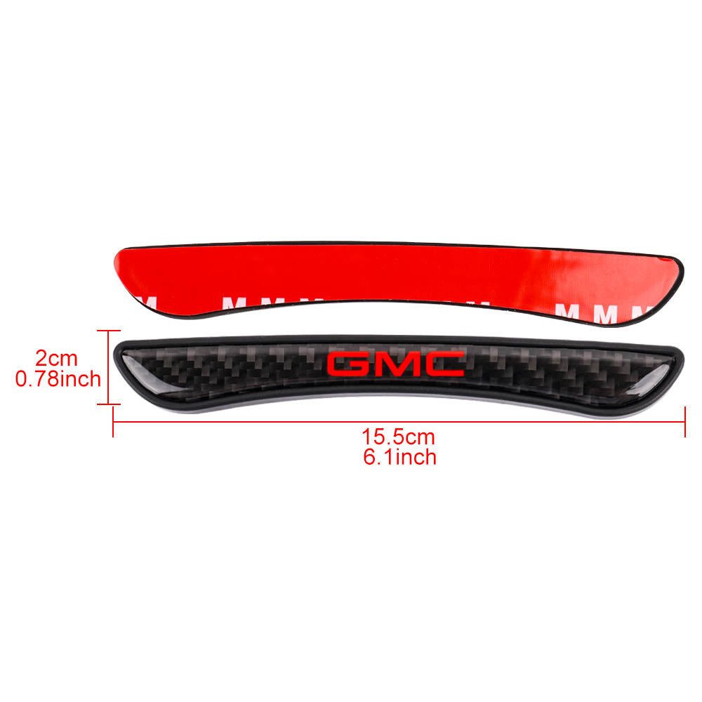 Brand New 4PCS GMC Real Carbon Fiber Anti Scratch Badge Car Door Handle Cover Trim