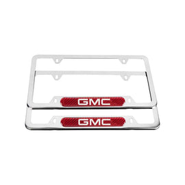 Brand New Universal 2PCS GMC Chrome Metal License Plate Frame