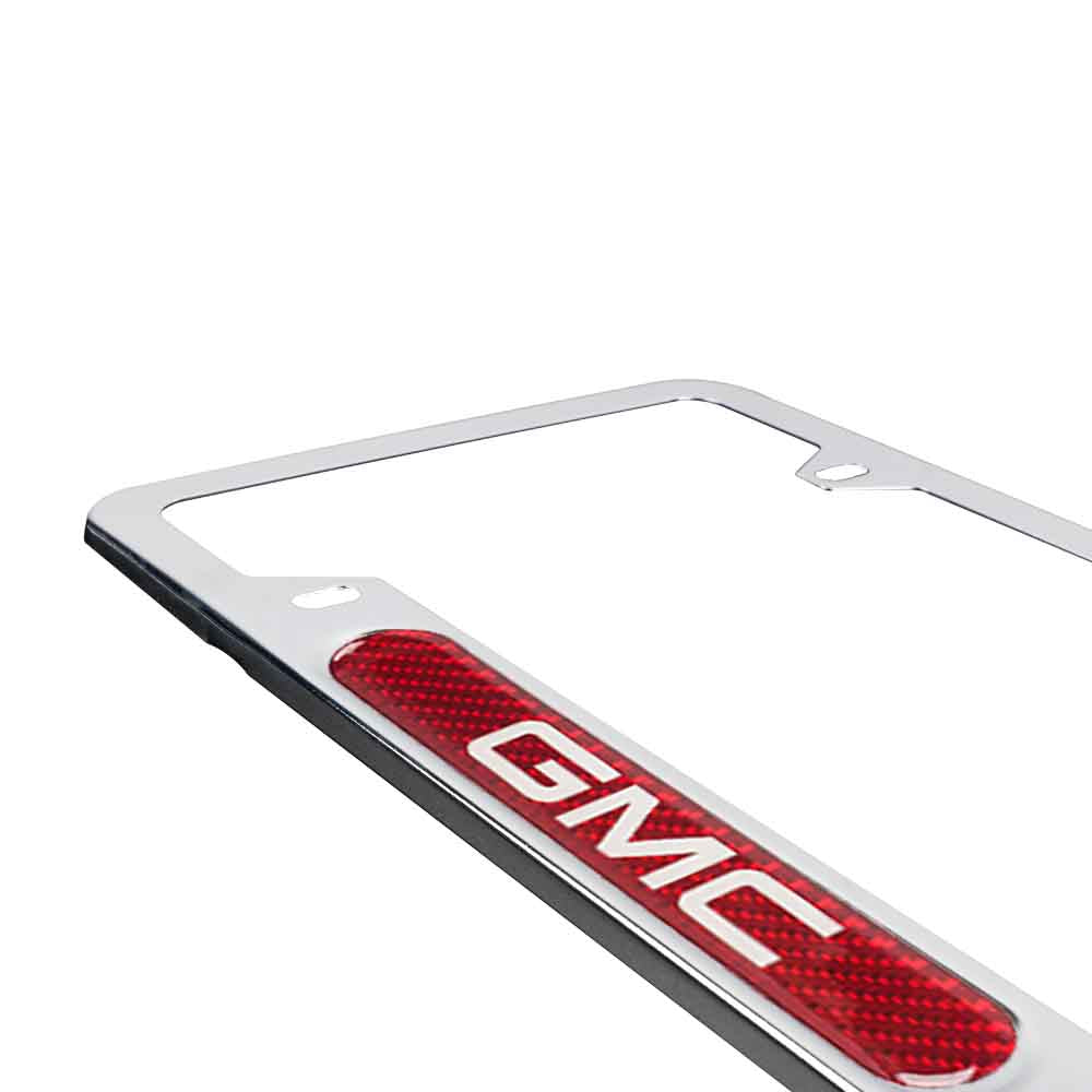 Brand New Universal 1PCS GMC Chrome Metal License Plate Frame