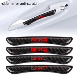 Brand New 4PCS GMC Real Carbon Fiber Anti Scratch Badge Car Door Handle Cover Trim