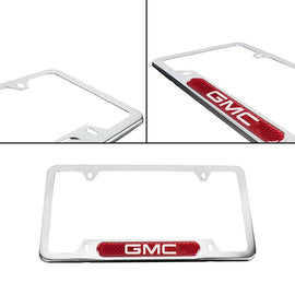 Brand New Universal 1PCS GMC Chrome Metal License Plate Frame