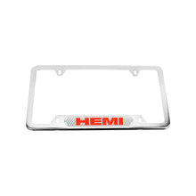 Load image into Gallery viewer, Brand New Universal 2PCS HEMI Chrome Metal License Plate Frame