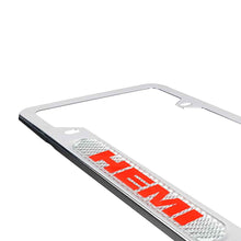 Load image into Gallery viewer, Brand New Universal 2PCS HEMI Chrome Metal License Plate Frame