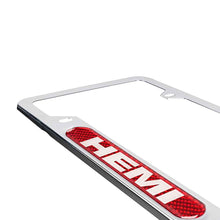 Load image into Gallery viewer, Brand New Universal 2PCS HEMI Chrome Metal License Plate Frame