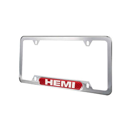 Brand New Universal 1PCS HEMI Chrome Metal License Plate Frame