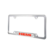 Load image into Gallery viewer, Brand New Universal 2PCS HEMI Chrome Metal License Plate Frame