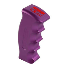 Load image into Gallery viewer, Brand New HKS Universal Purple Aluminum Slotted Pistol Grip Handle Manual Gear Shift Knob Shifter M8 M10 M12