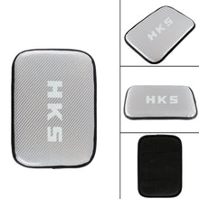 Load image into Gallery viewer, BRAND NEW UNIVERSAL HKS CARBON FIBER SILVER Car Center Console Armrest Cushion Mat Pad Cover