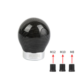 Brand New HKS Universal Real Carbon Fiber Round Ball Manual Car Racing Gear Shift Knob Shifter M12 M10 M8