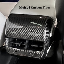 Load image into Gallery viewer, Brand New 2017-2024 Tesla Model 3 &amp; Y Real Carbon Fiber Rear Backseat A/C Vent Cover Trim
