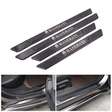 Load image into Gallery viewer, Brand New 4PCS Universal Maserati Real Carbon Fiber Black Car Door Scuff Sill Cover Panel Step Protector