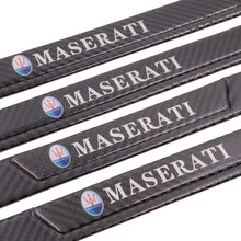 Load image into Gallery viewer, Brand New 4PCS Universal Maserati Real Carbon Fiber Black Car Door Scuff Sill Cover Panel Step Protector