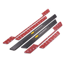 Load image into Gallery viewer, Brand New 4PCS Universal Chevrolet Real Carbon Fiber Black Car Door Scuff Sill Cover Panel Step Protector