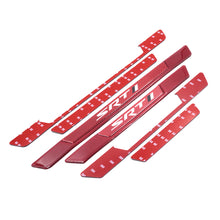 Load image into Gallery viewer, Brand New 4PCS Universal SRT Real Carbon Fiber Red Car Door Scuff Sill Cover Panel Step Protector
