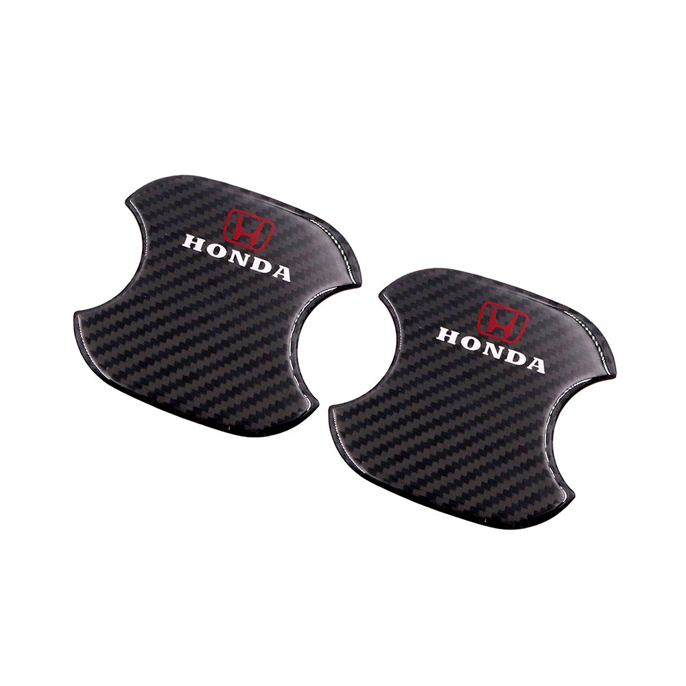 BRAND NEW UNIVERSAL 2PCS HONDA REAL CARBON FIBER ANTI-SCRATCH DOOR HANDLE PROTECTOR