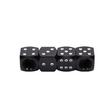 Load image into Gallery viewer, Brand New 4PCS Black Dice Tire/Wheel Stem Air Valve CAPS Covers Set Universal Fitment