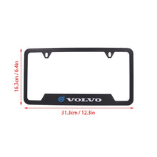Load image into Gallery viewer, Brand New Universal 1PCS Volvo Metal Black License Plate Frame