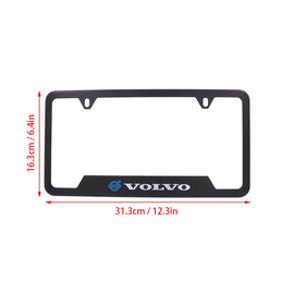 Brand New Universal 1PCS Volvo Metal Black License Plate Frame